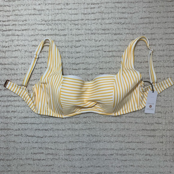 Shade & Shore yellow and white striped bikini - Picture 5 of 10